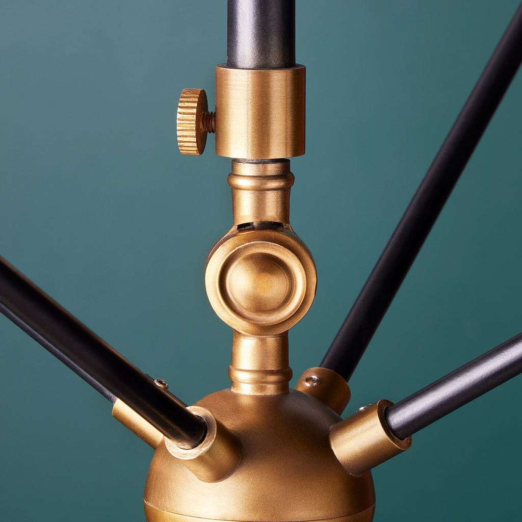 Ariel smaller chandelier in black and brass