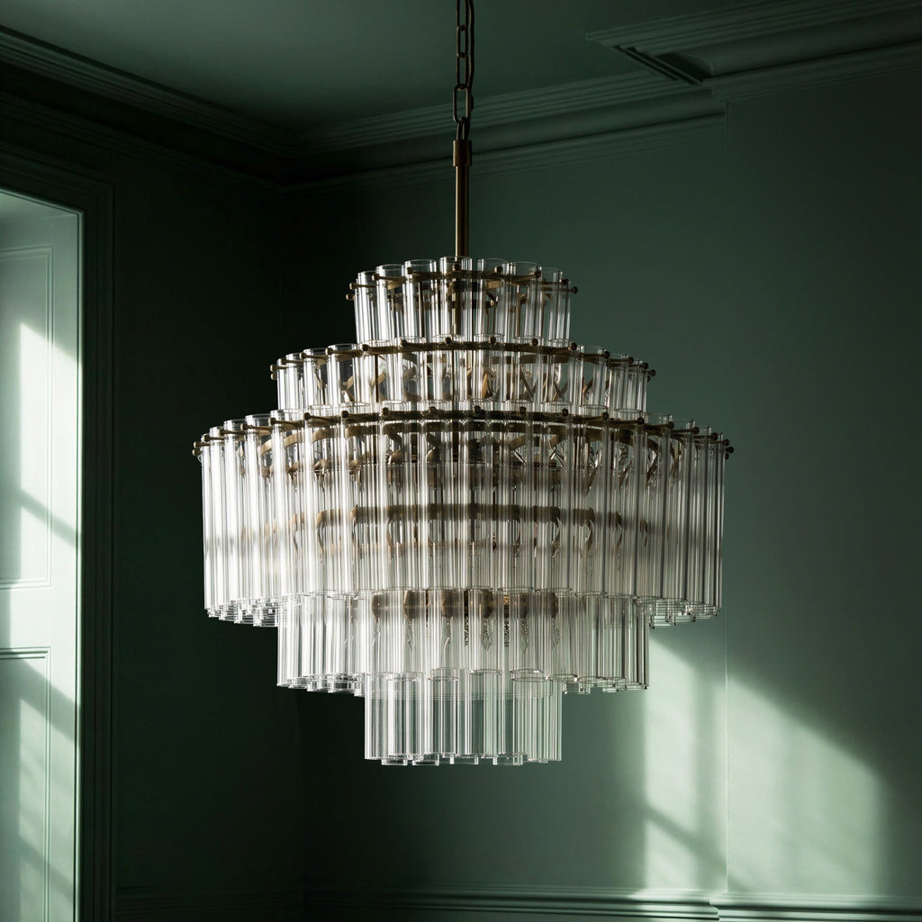 Astrid Chandelier in clear glass