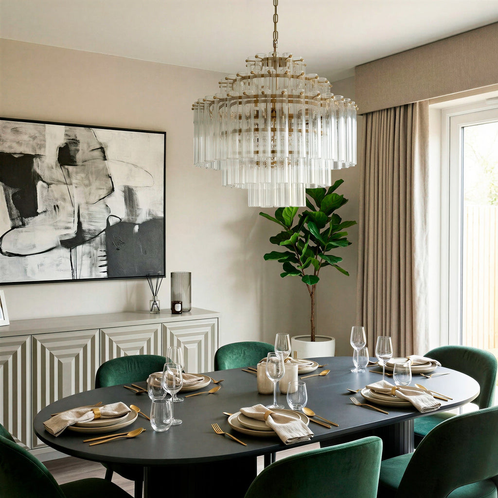 Astrid Chandelier in clear glass