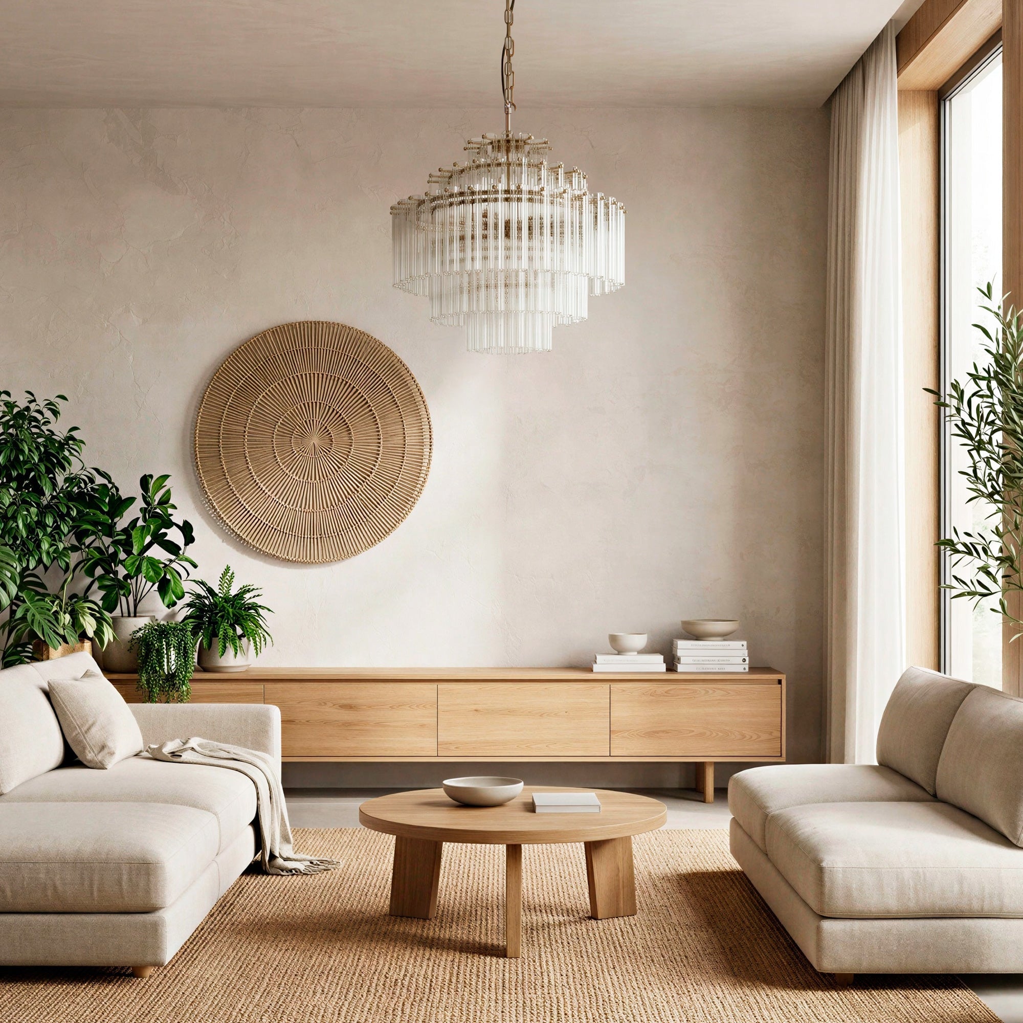 Astrid Chandelier in clear glass