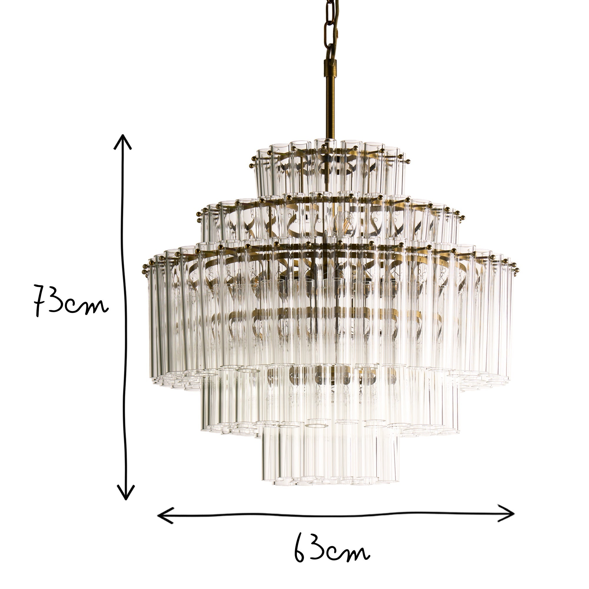 Astrid Chandelier in clear glass