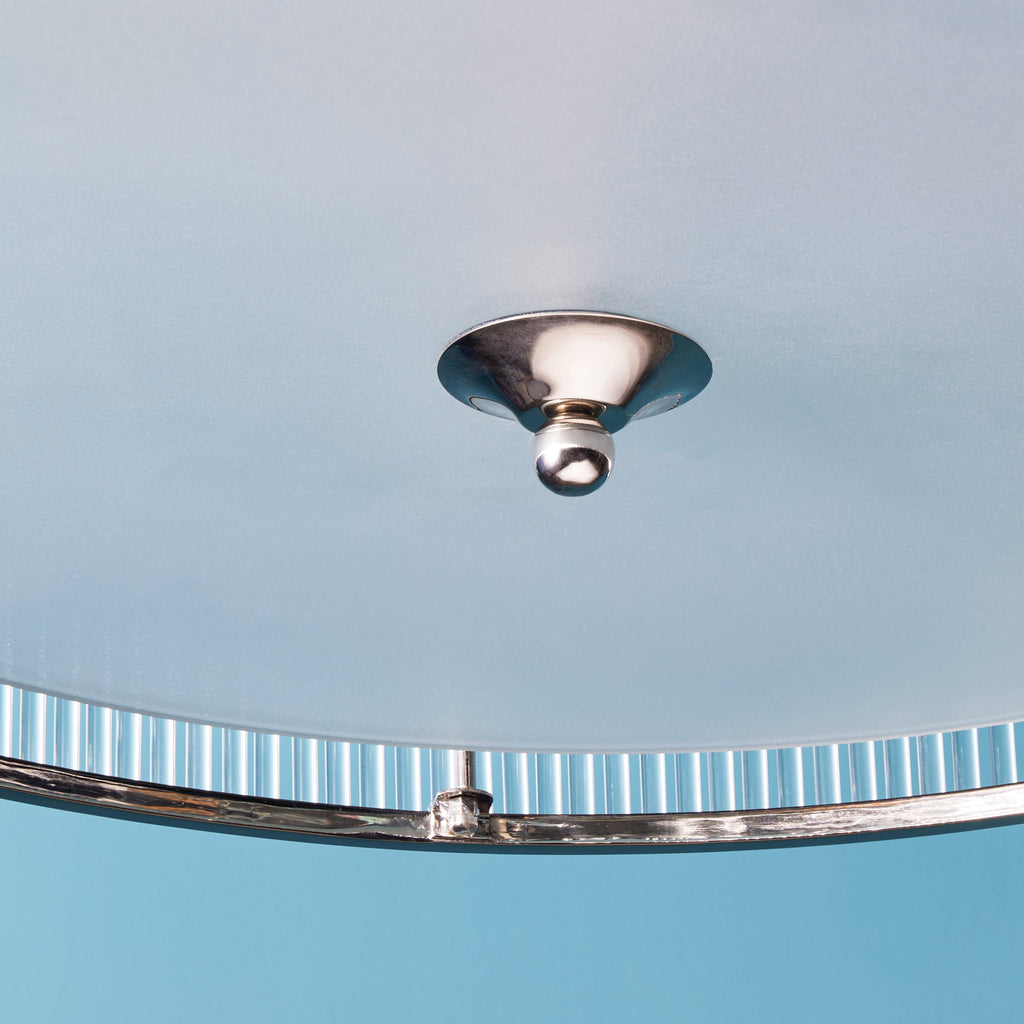 Athena Chandelier in nickel and glass