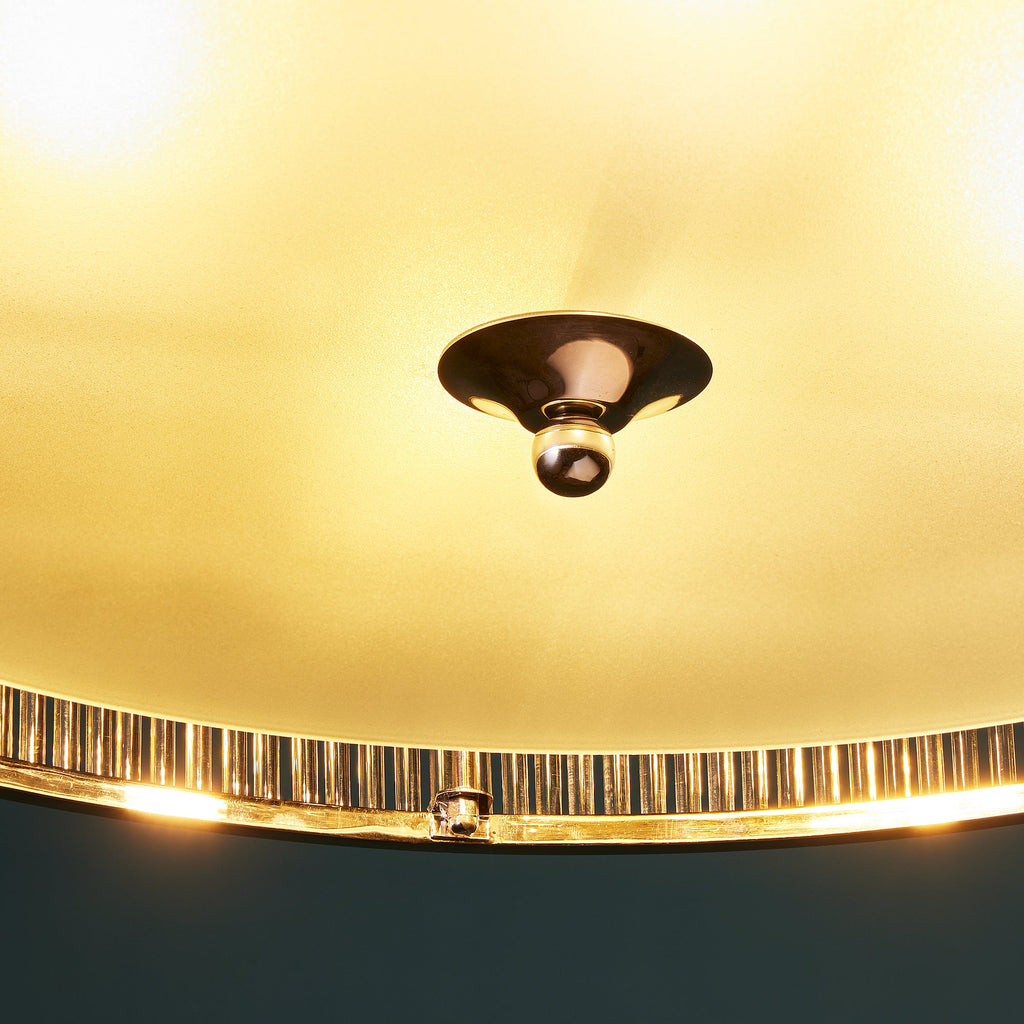 Athena Chandelier in nickel and glass