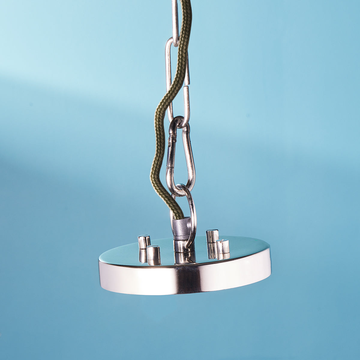 Athena Chandelier in nickel and glass