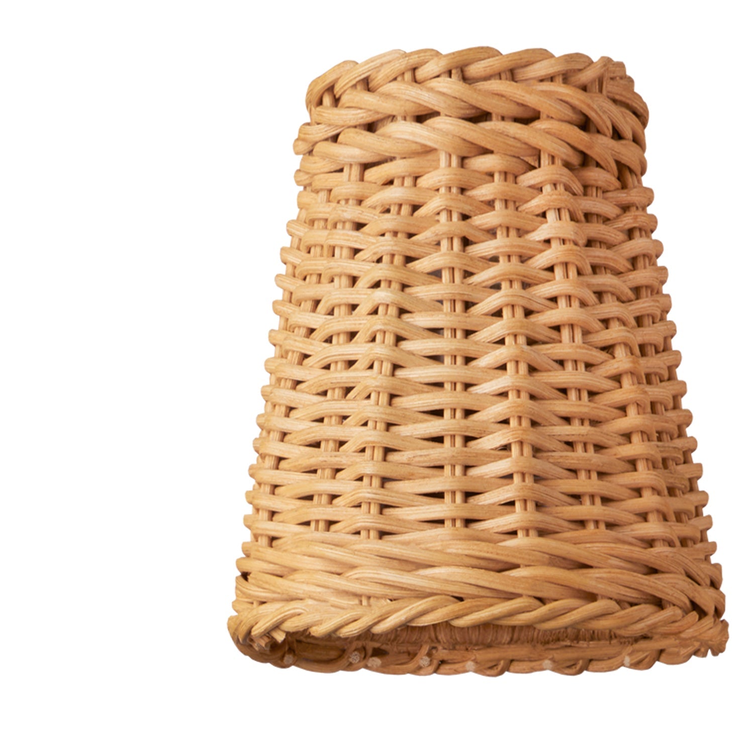 9.5cm tall tapered pendant shade in natural rattan