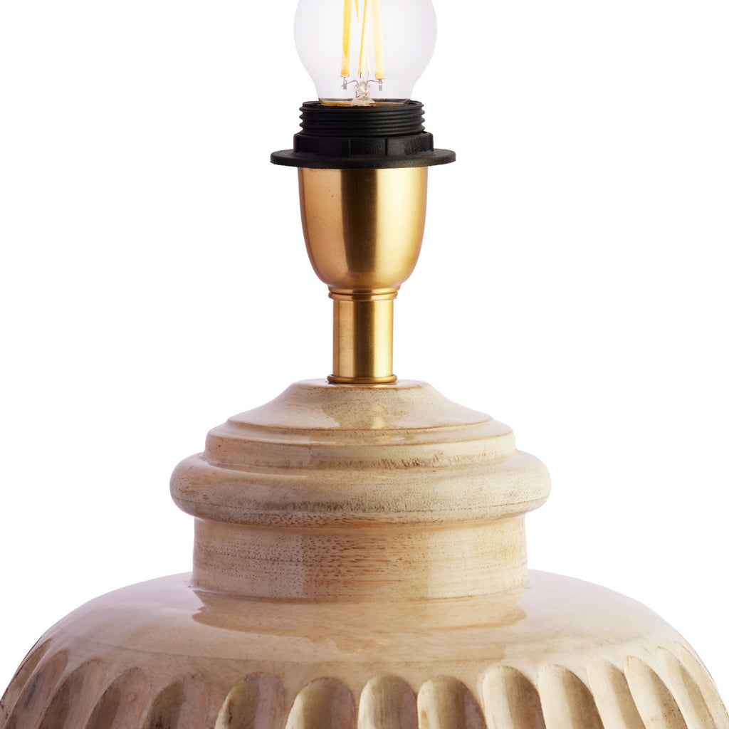 Larger Marcie table lamp in natural whitewash