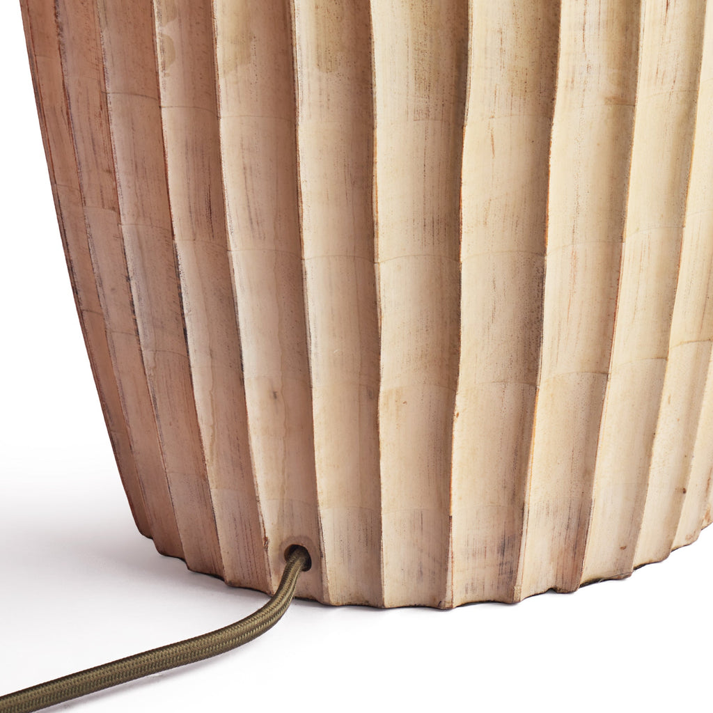 Larger Marcie table lamp in natural whitewash