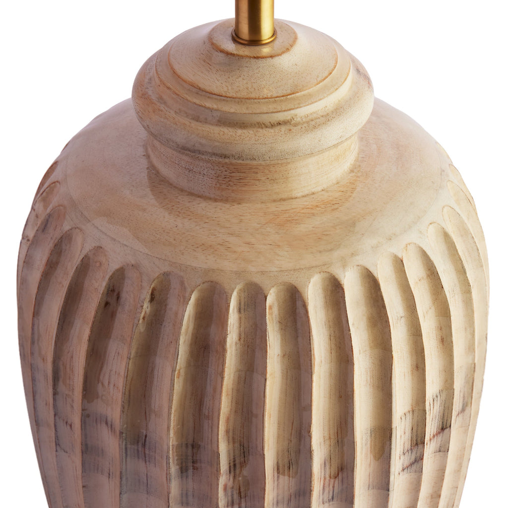 Larger Marcie table lamp in natural whitewash