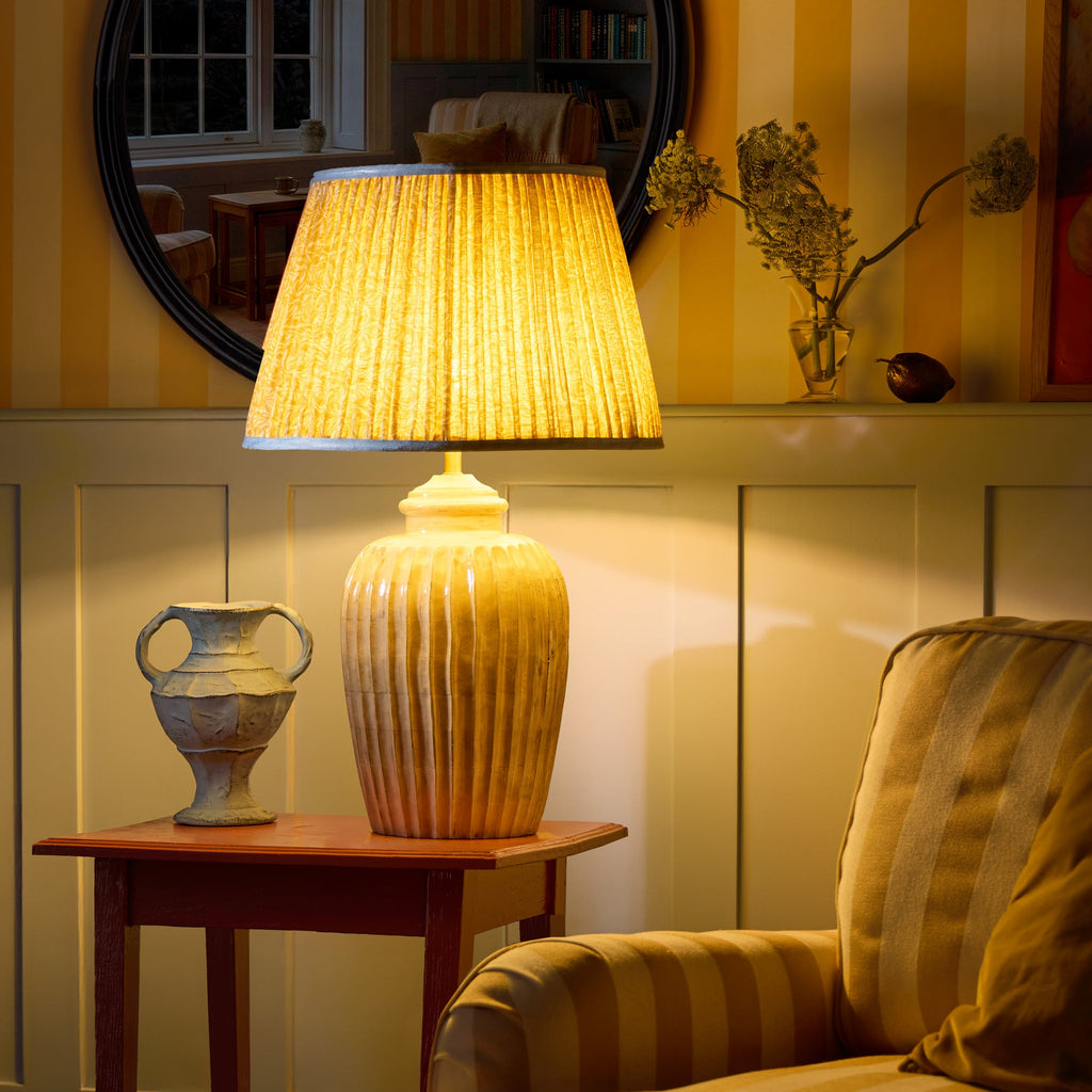 Larger Marcie table lamp in natural whitewash