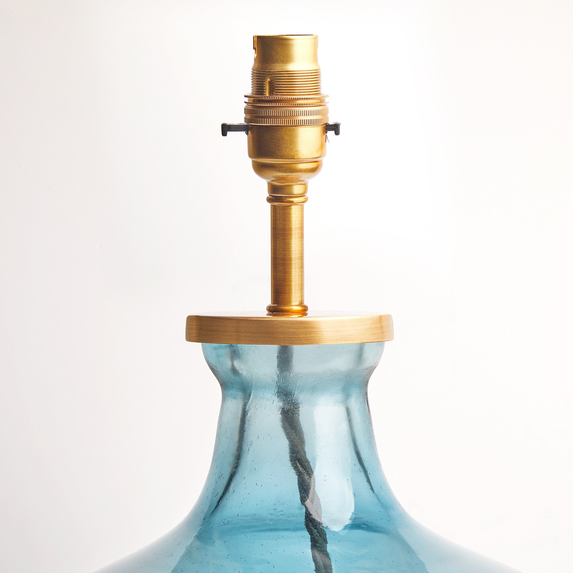 Arnie table lamp in blue glass